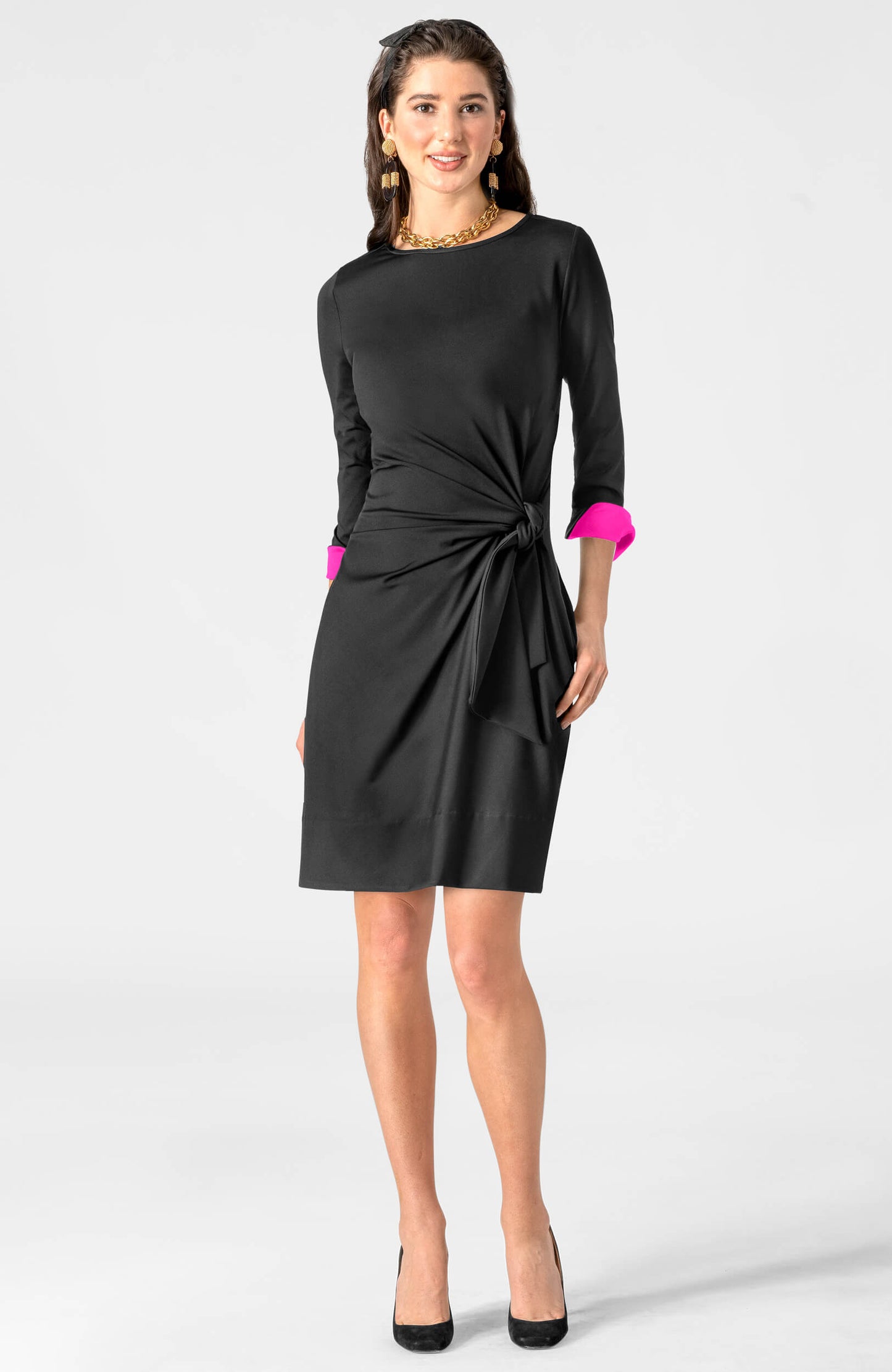 Cinch & Tie Dress - Solid