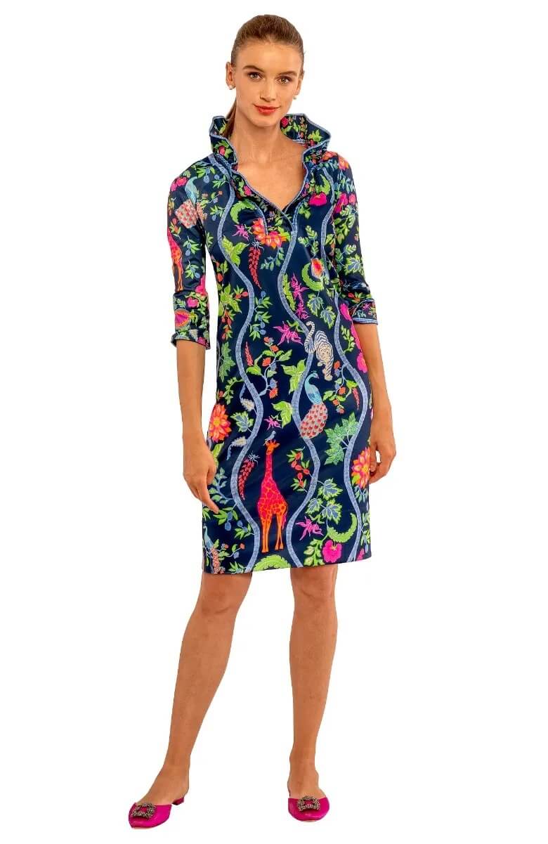 Ruffneck Dress - Jungle Symphony