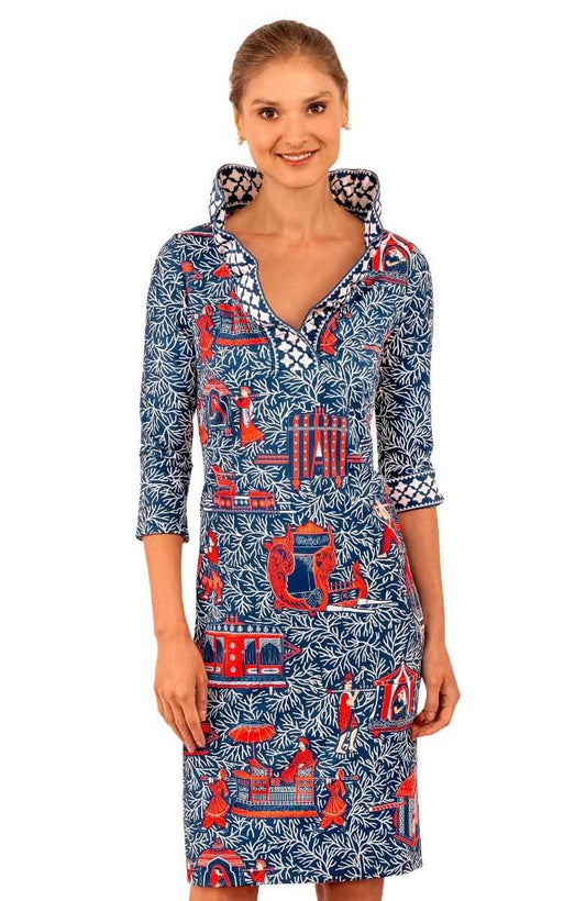 Ruffneck Dress - Palanquin Party