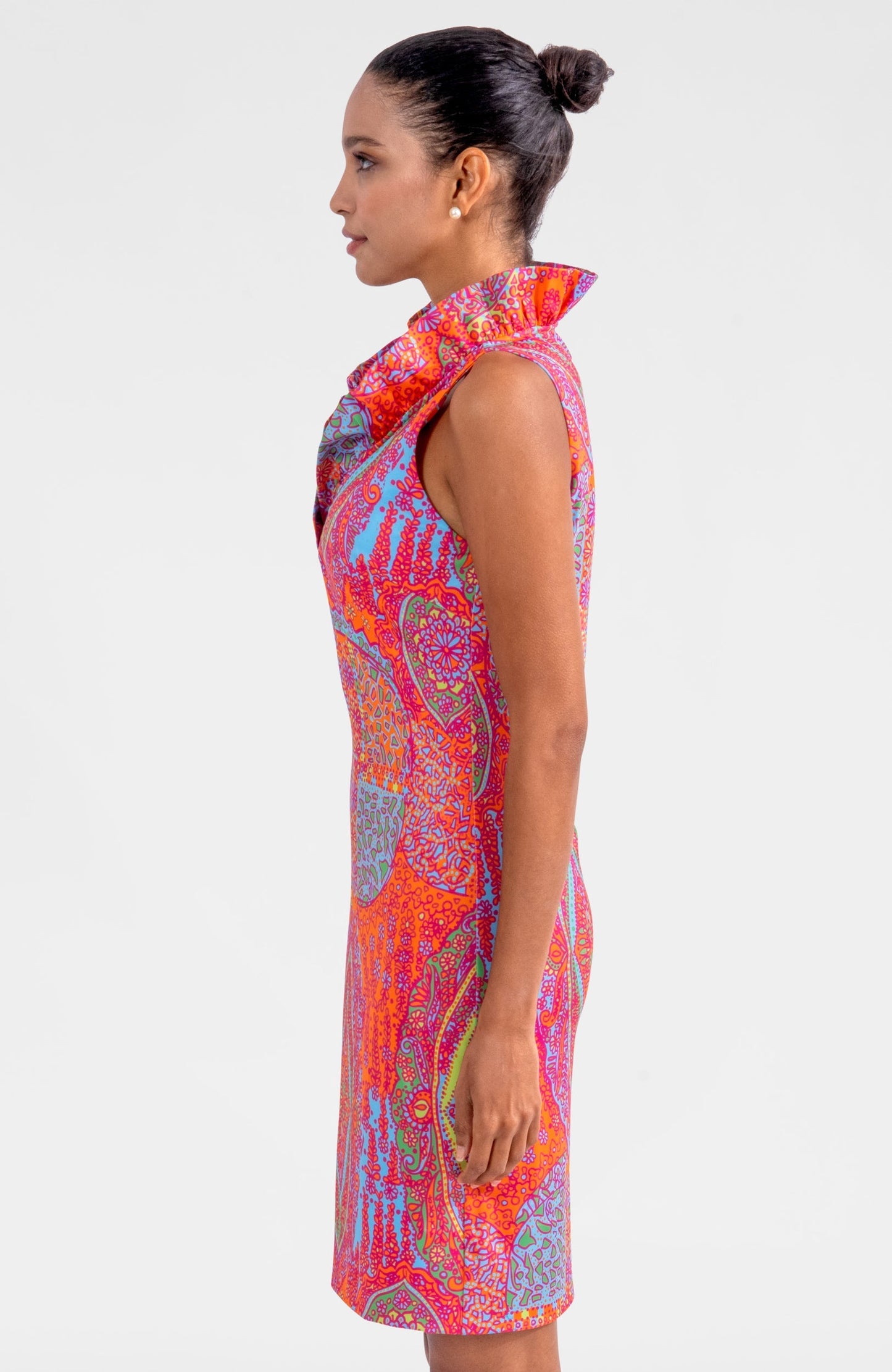 Sleeveless Ruffneck Dress - Grand Bazaar