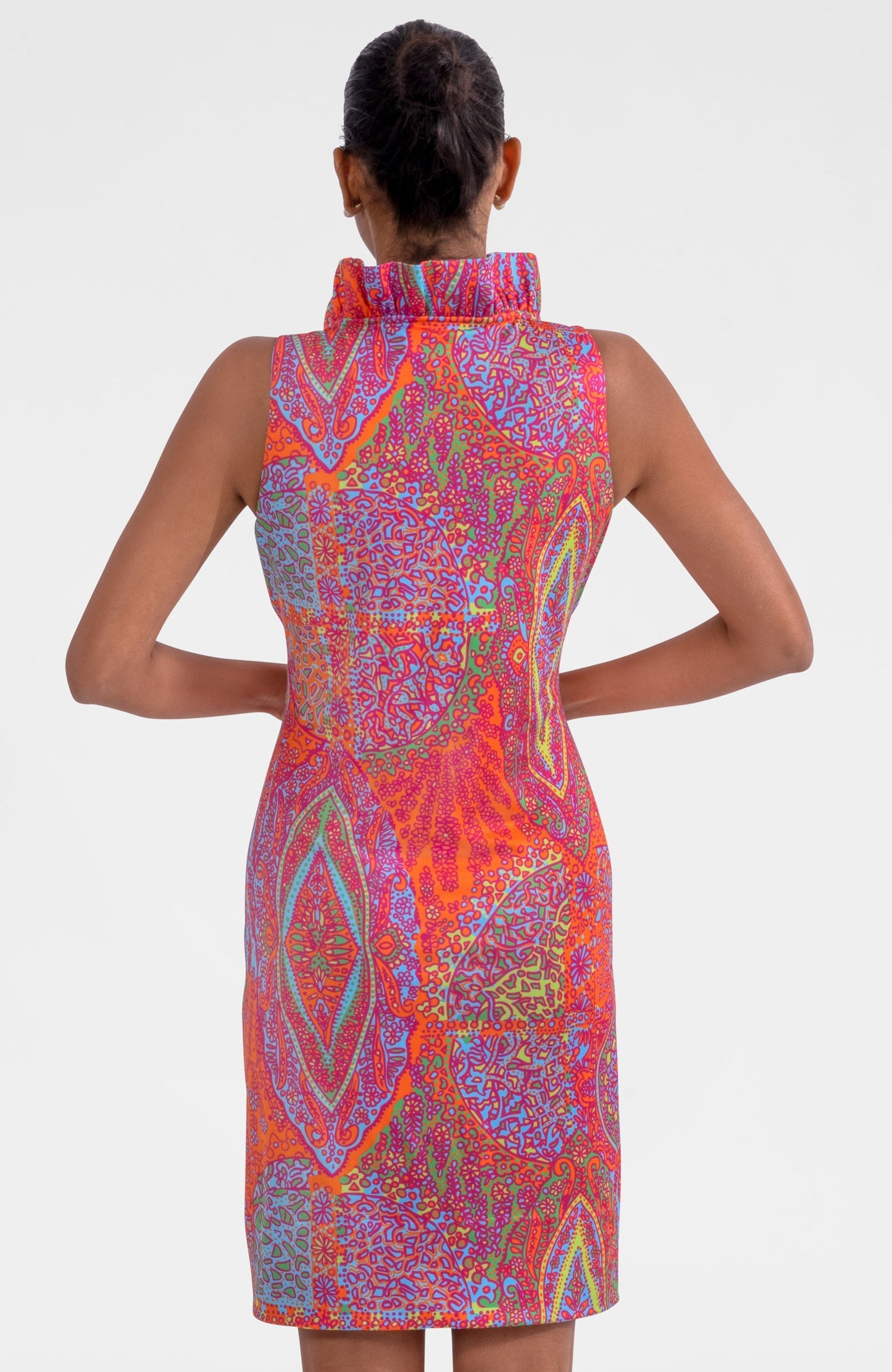 Sleeveless Ruffneck Dress - Grand Bazaar