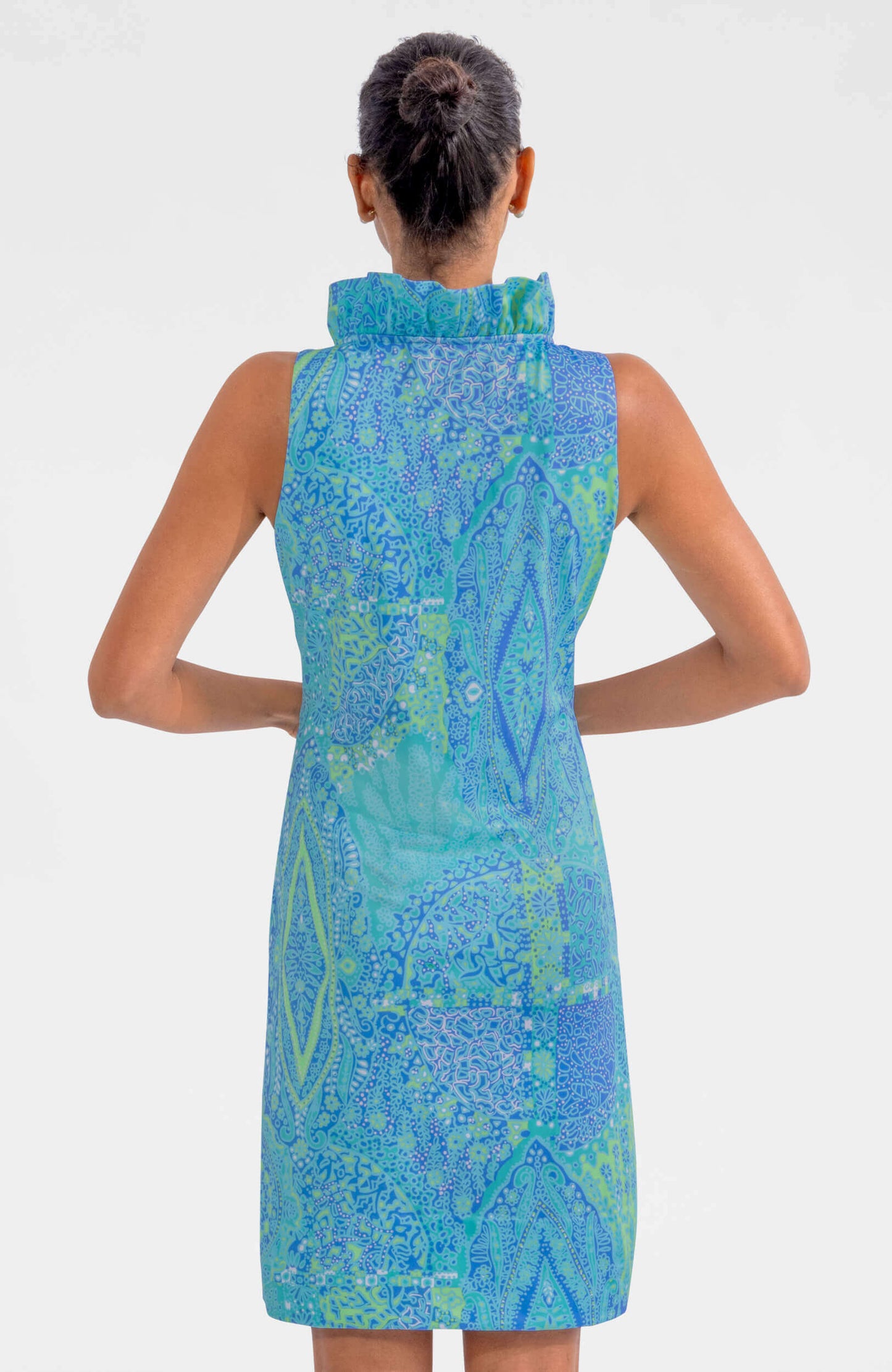 Sleeveless Ruffneck Dress - Grand Bazaar