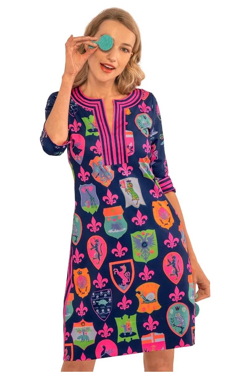 Split Neck Dress - Siena