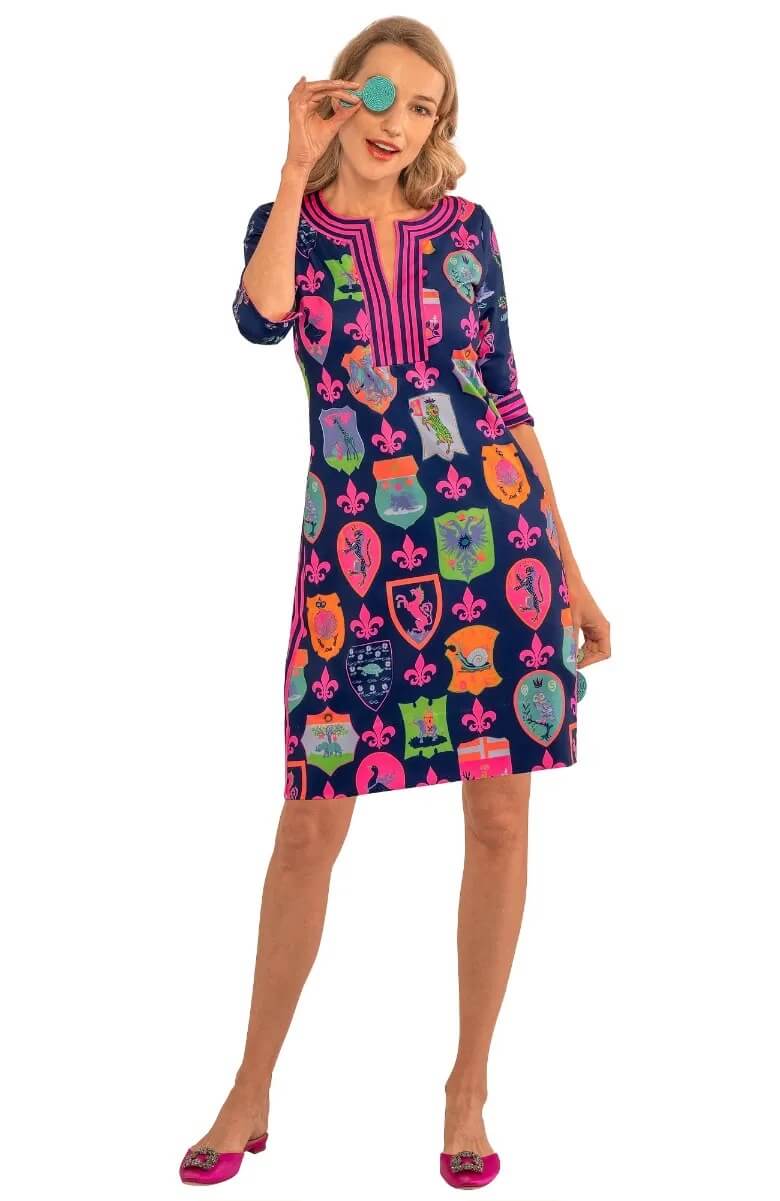 Split Neck Dress - Siena