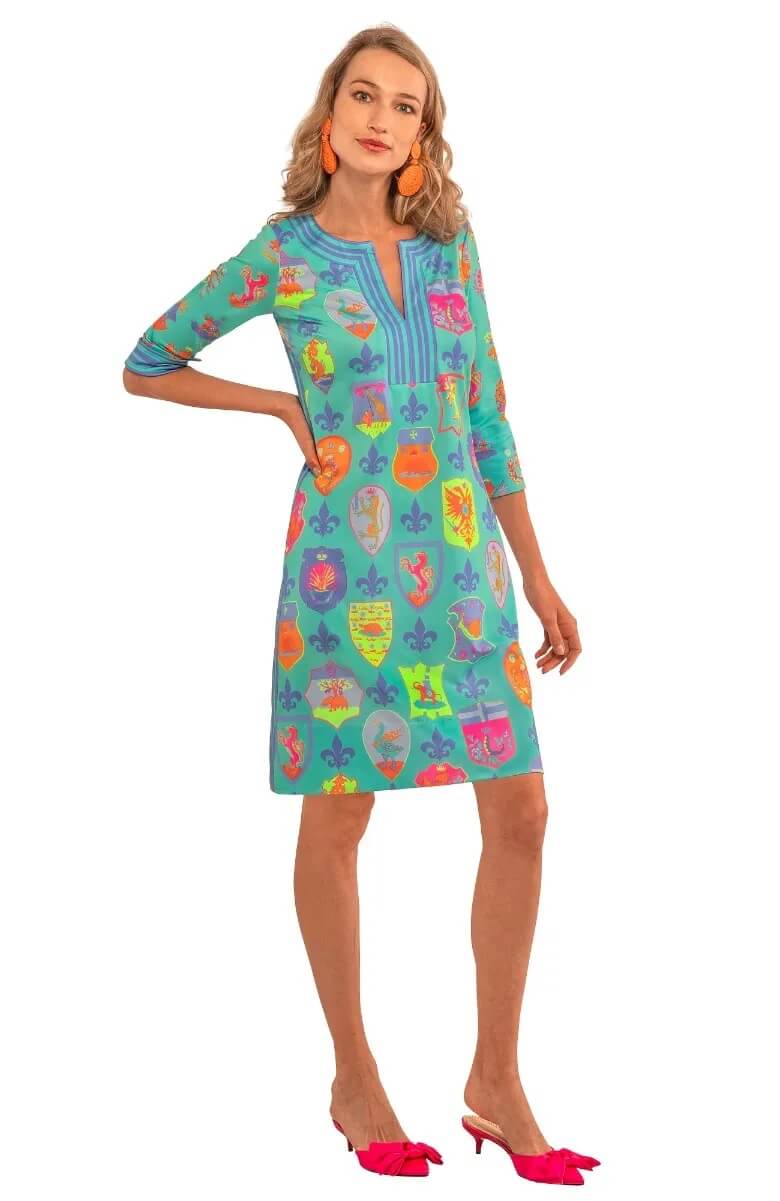 Split Neck Dress - Siena