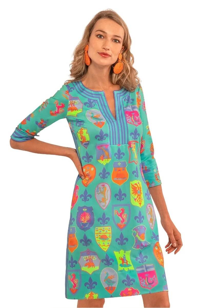 Split Neck Dress - Siena