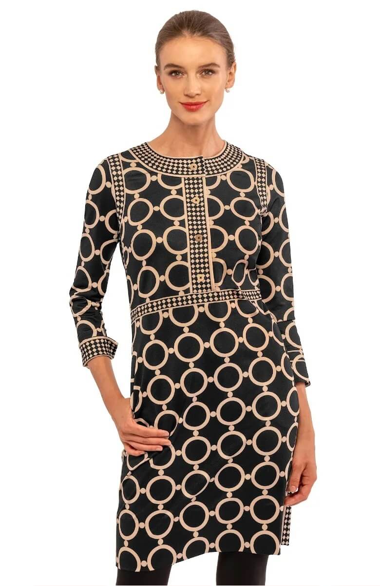 Trimmed Up Dress - Dip & Dot