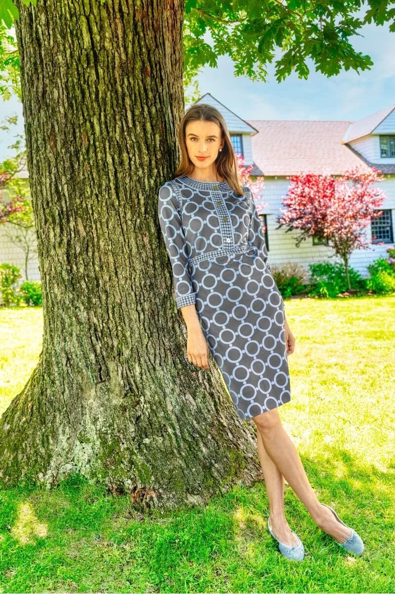 Trimmed Up Dress - Dip & Dot