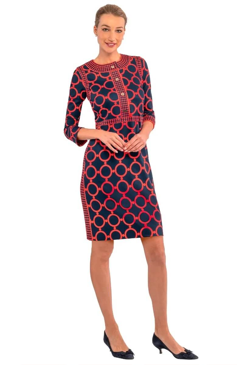 Trimmed Up Dress - Dip & Dot