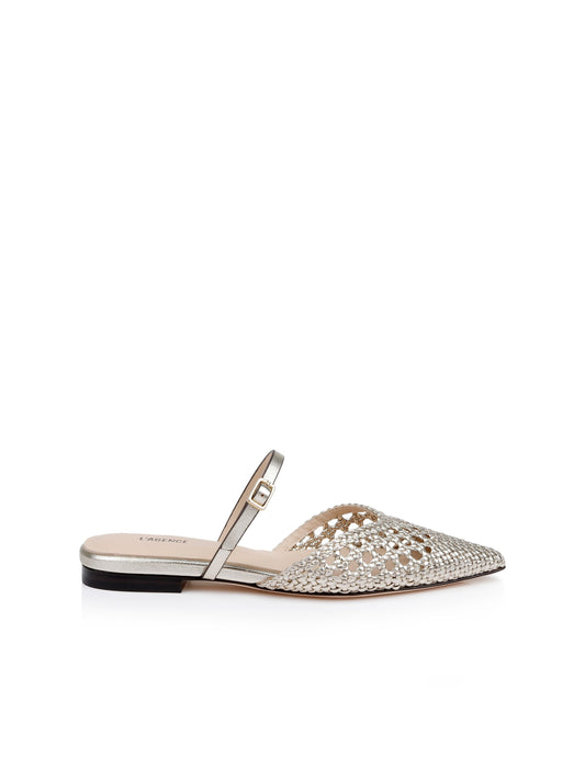 Jacklyn Leather Flat Mule