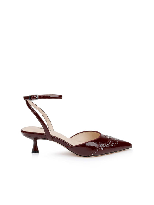 Liana Leather Kitten-Heel Mule