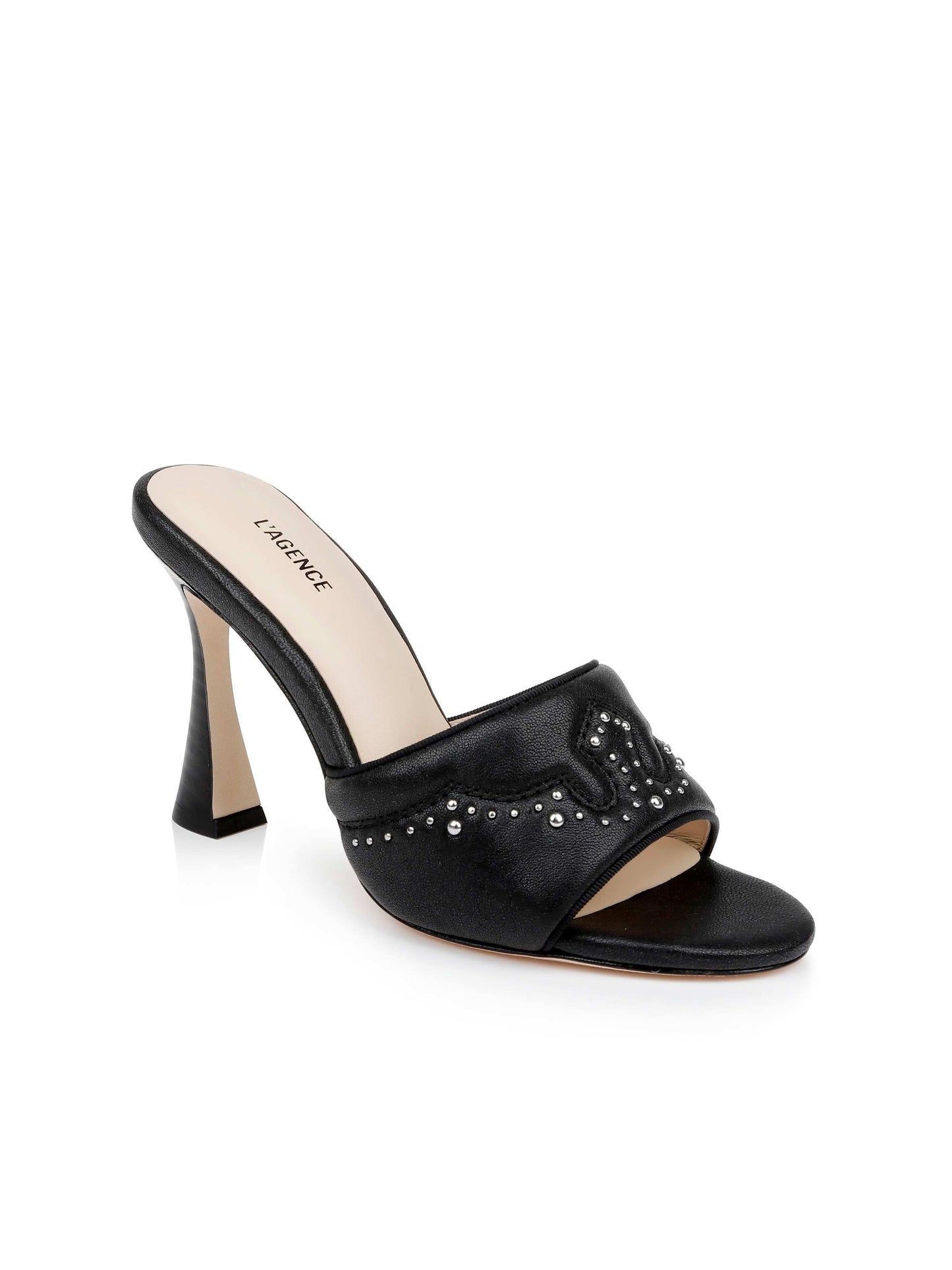 Lille Leather Open-Toe Mule