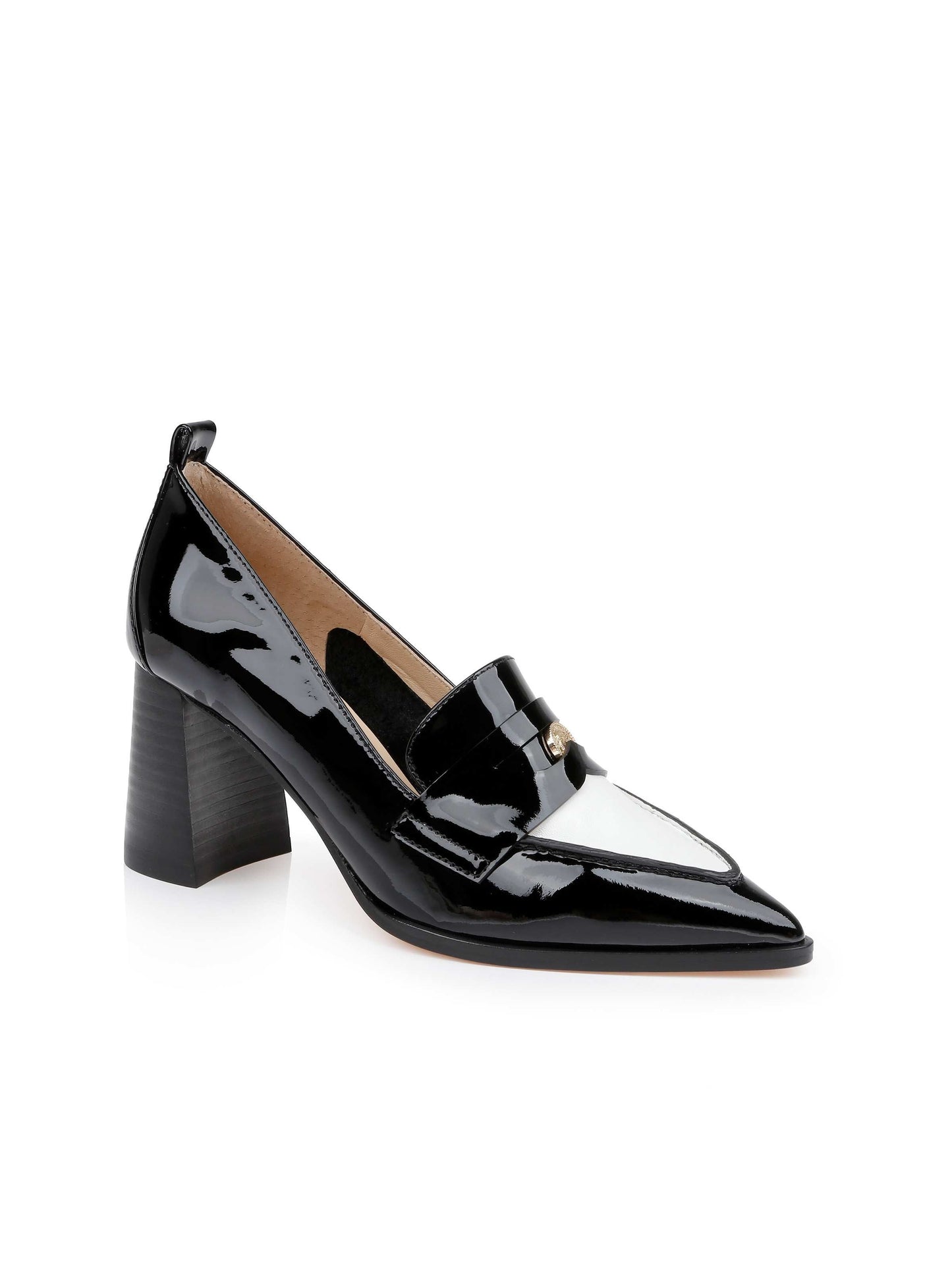 Mallory Leather Block-Heel Loafer