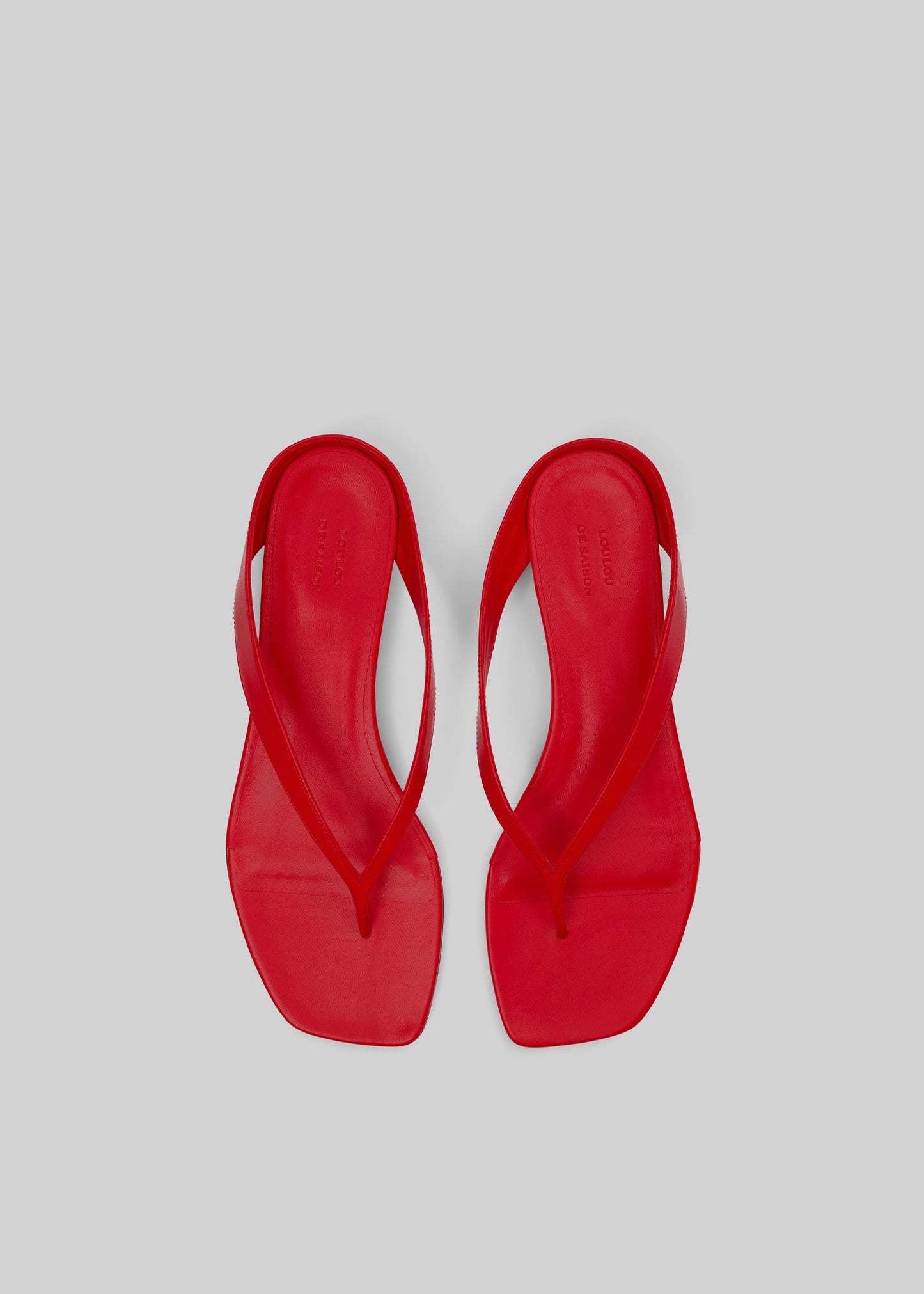 Loulou de Saison Coda Nappa Leather Sandals - Tomato