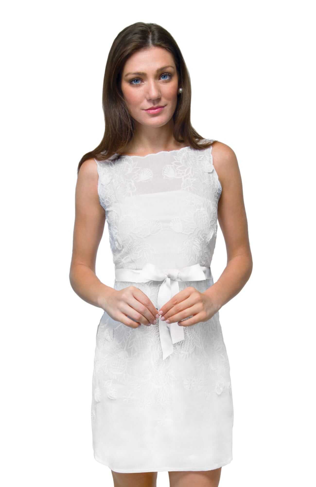 Organdy Embroidered Dress - Flower Lace