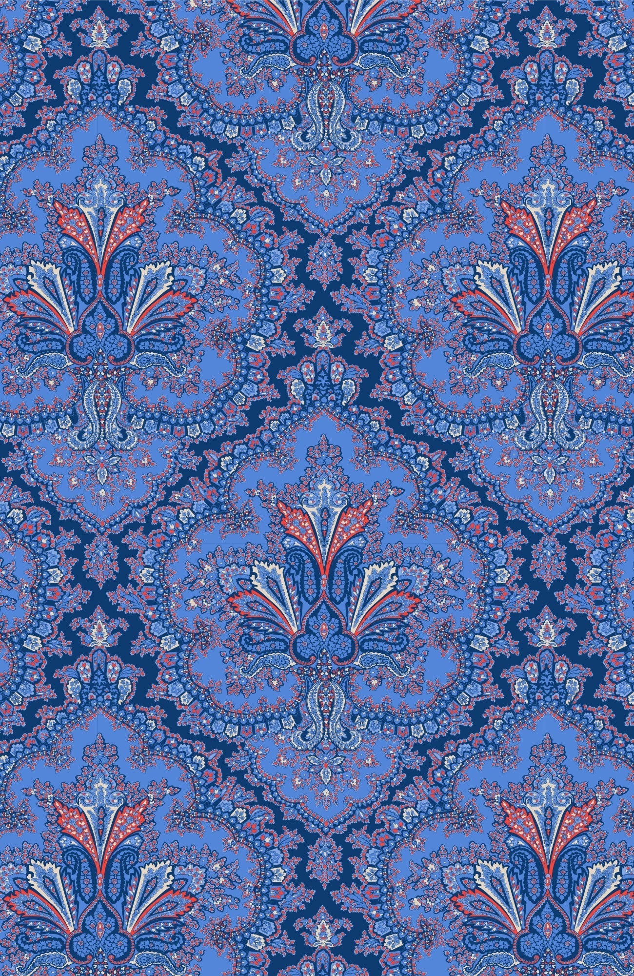 3/4 Sleeve Ruffneck Top - Passion Paisley