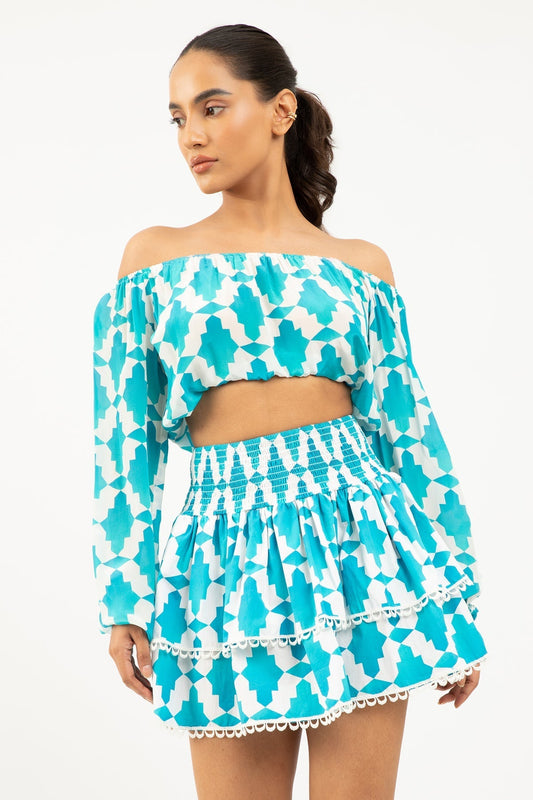 Marlea Paulina Skirt Turquoise