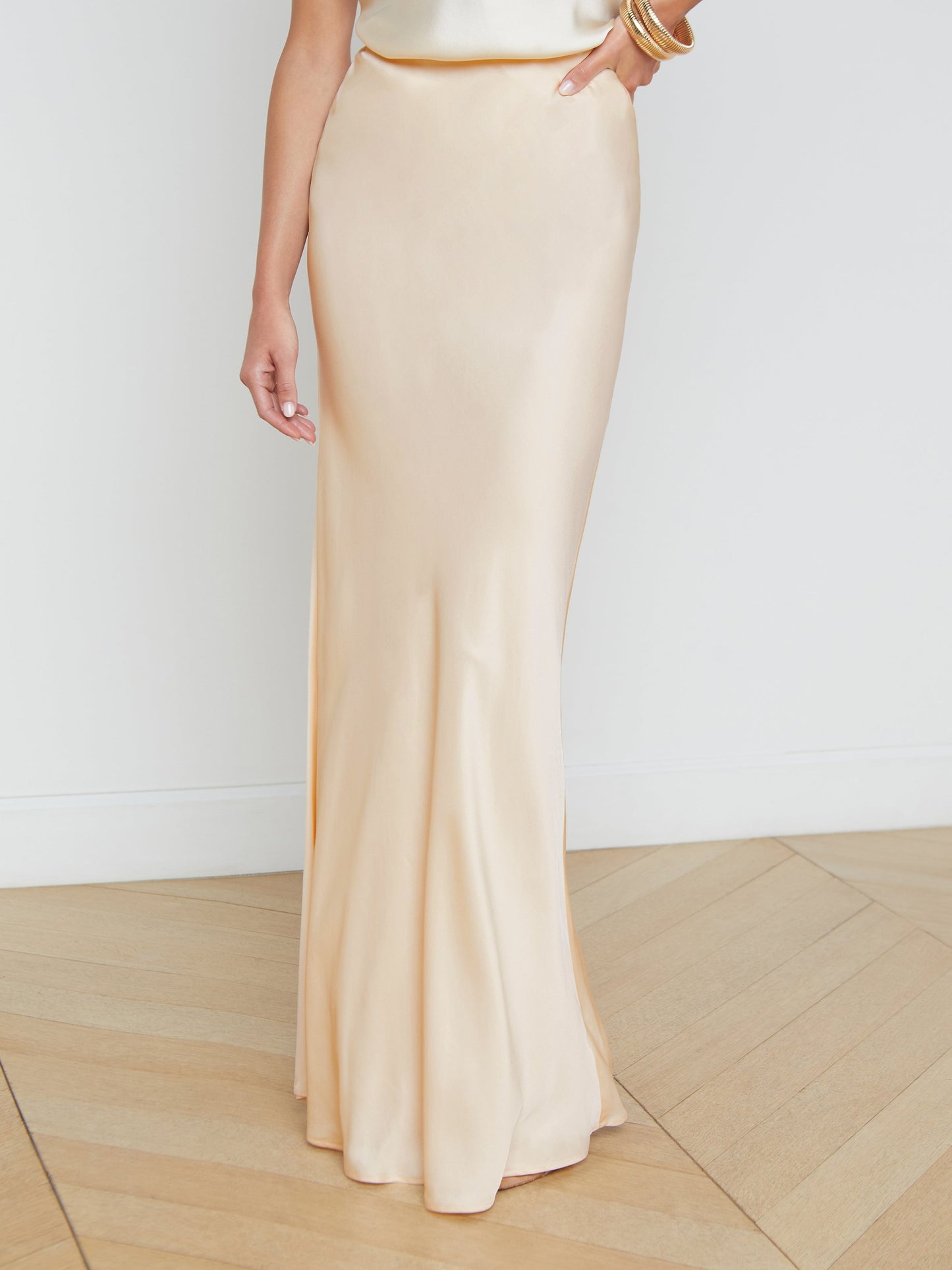 Zeta Satin Maxi Skirt