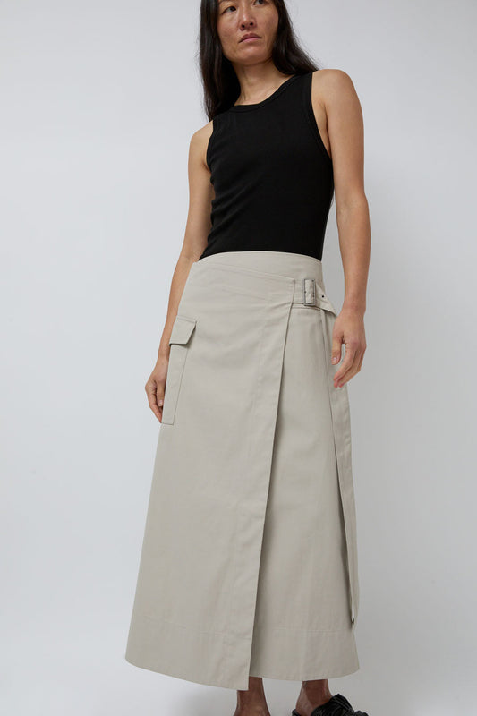St. Agni Utility Wrap Skirt in Creme