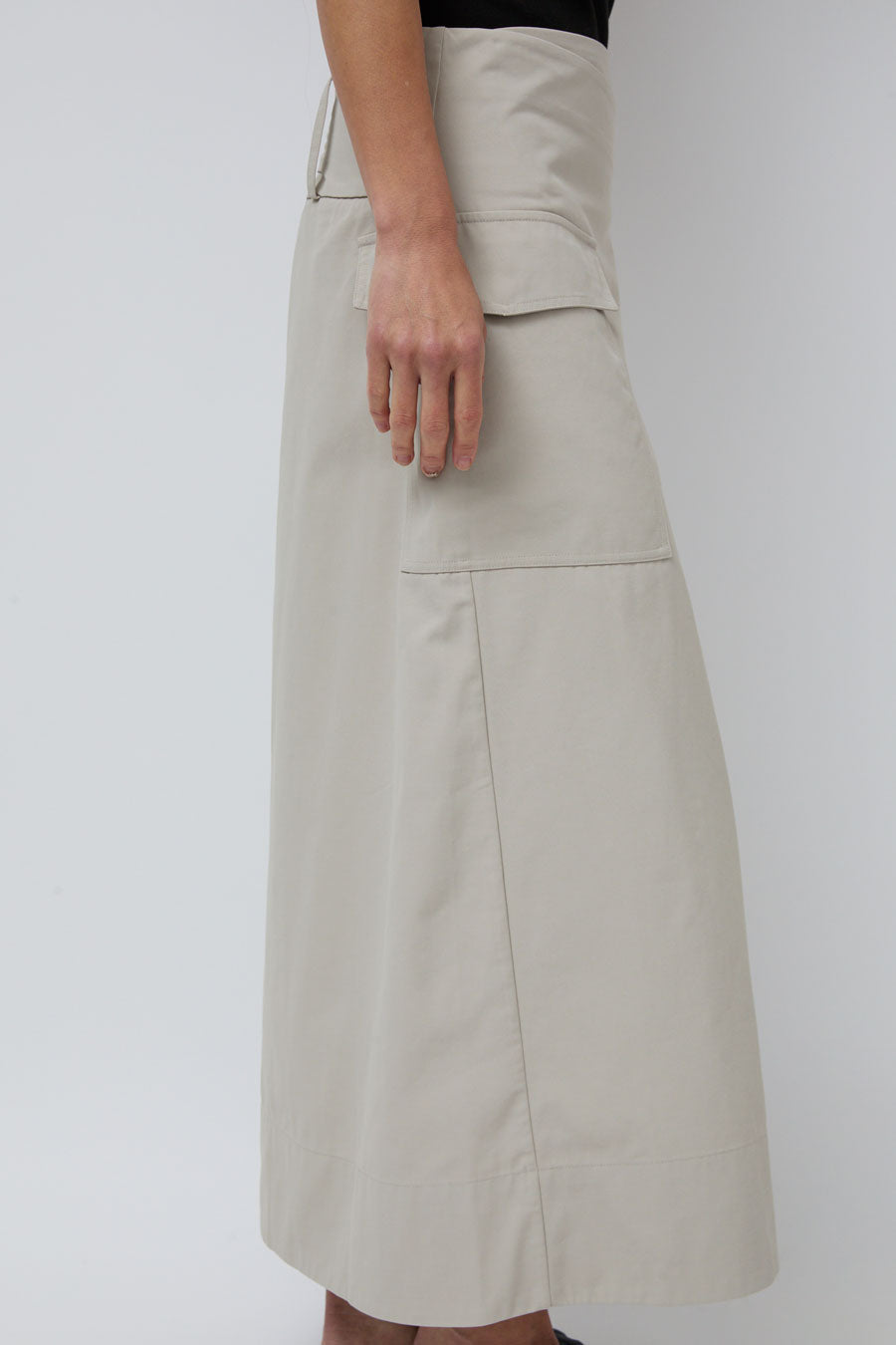 St. Agni Utility Wrap Skirt in Creme