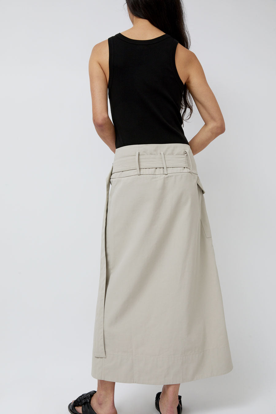 St. Agni Utility Wrap Skirt in Creme