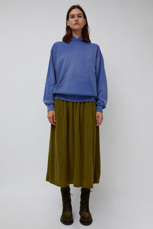 Sultan Wash Suzanne Skirt Oxford in Khaki Yellow