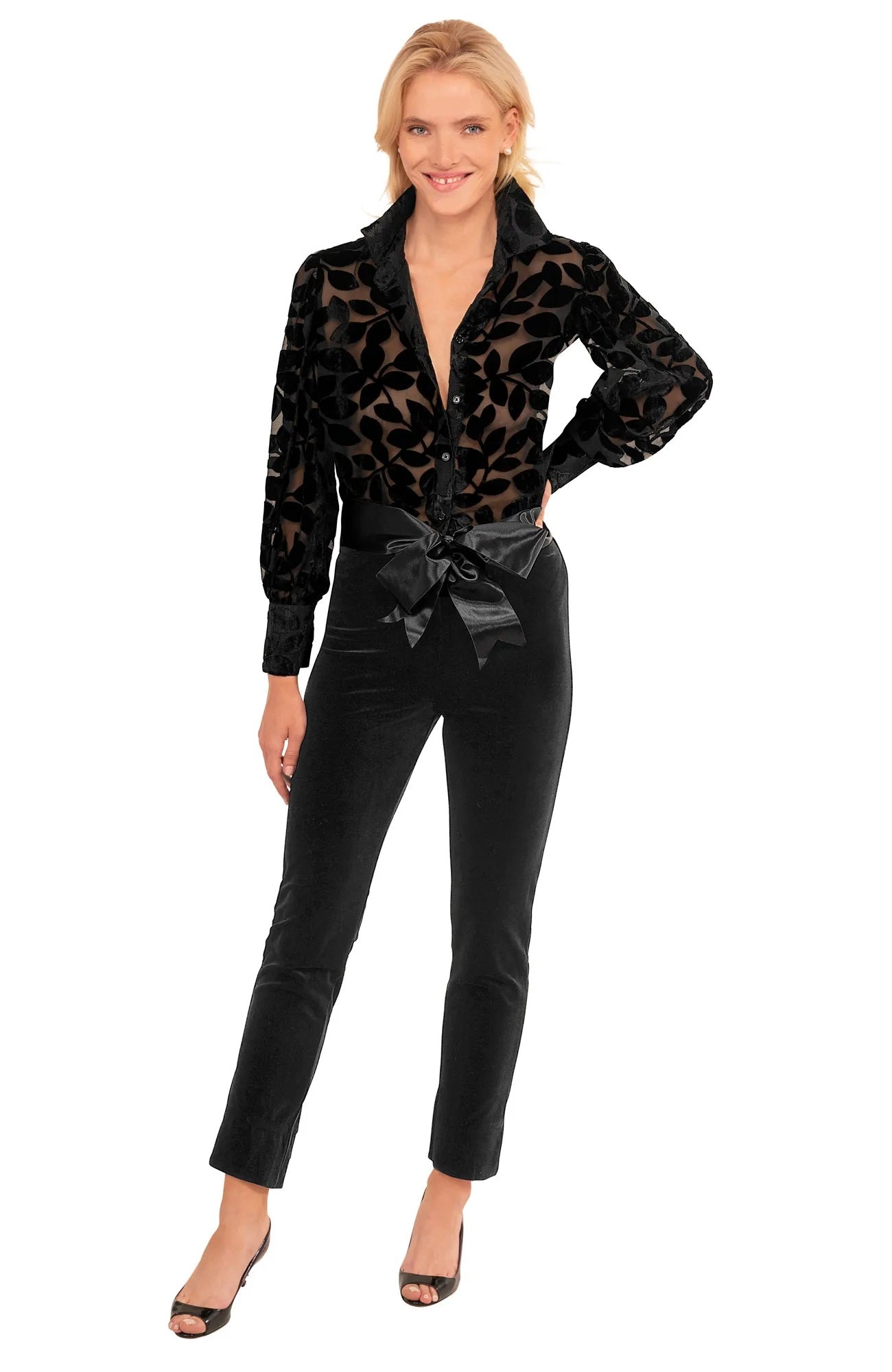 Sumptuous Blouse - Luxe Leaf Velvet