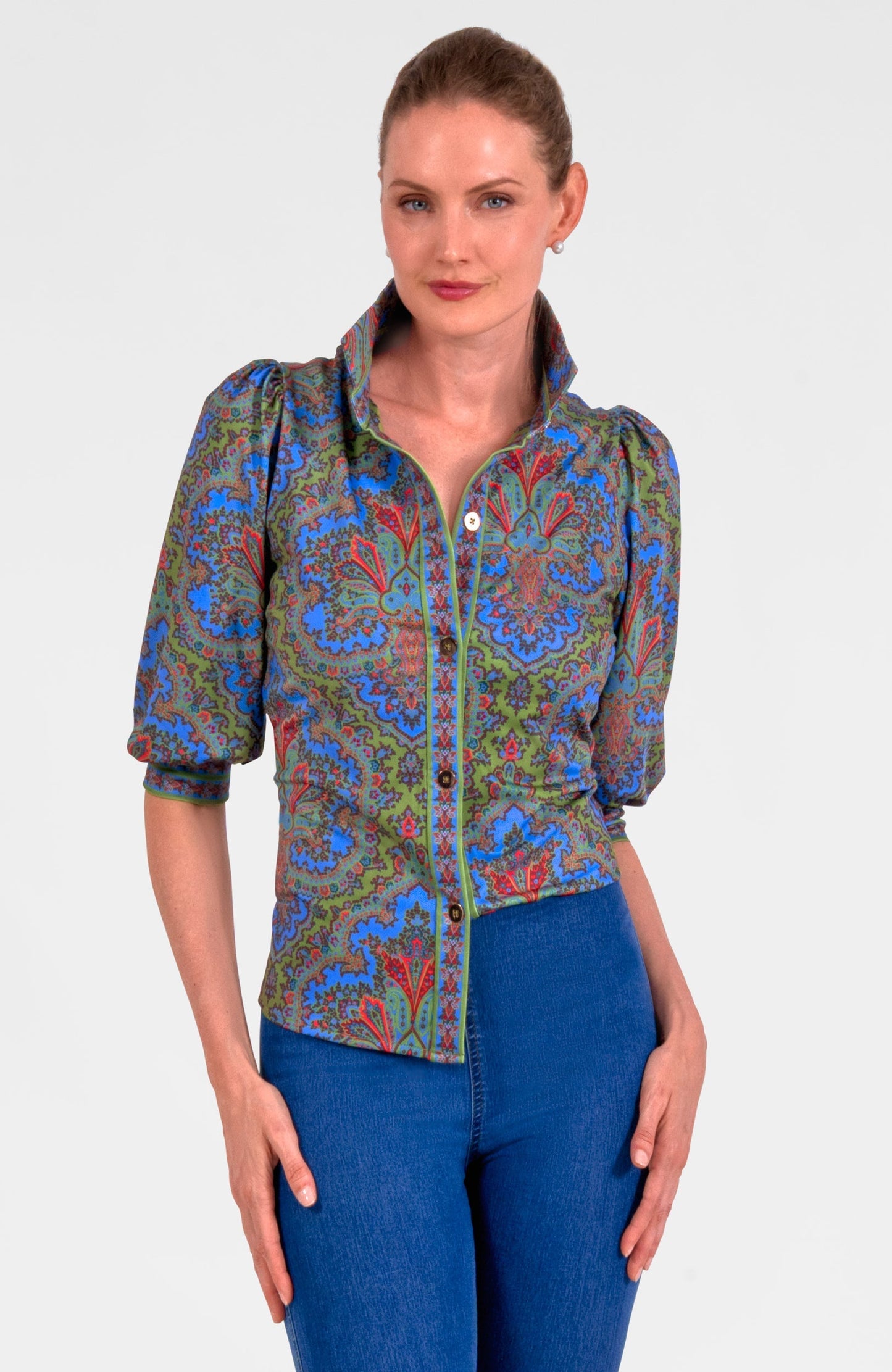 Puff Sleeve Top - Passion Paisley