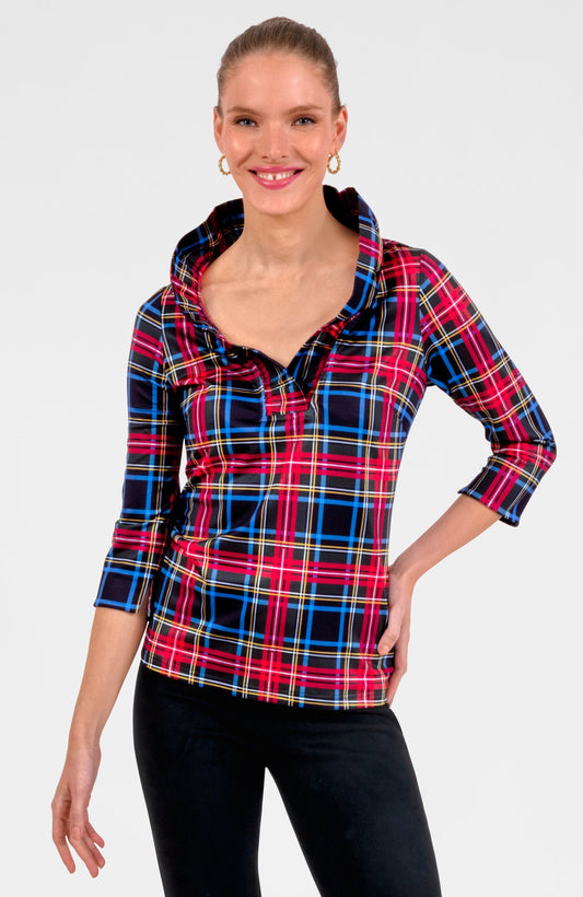 Ruffneck Top - Stewart Plaid
