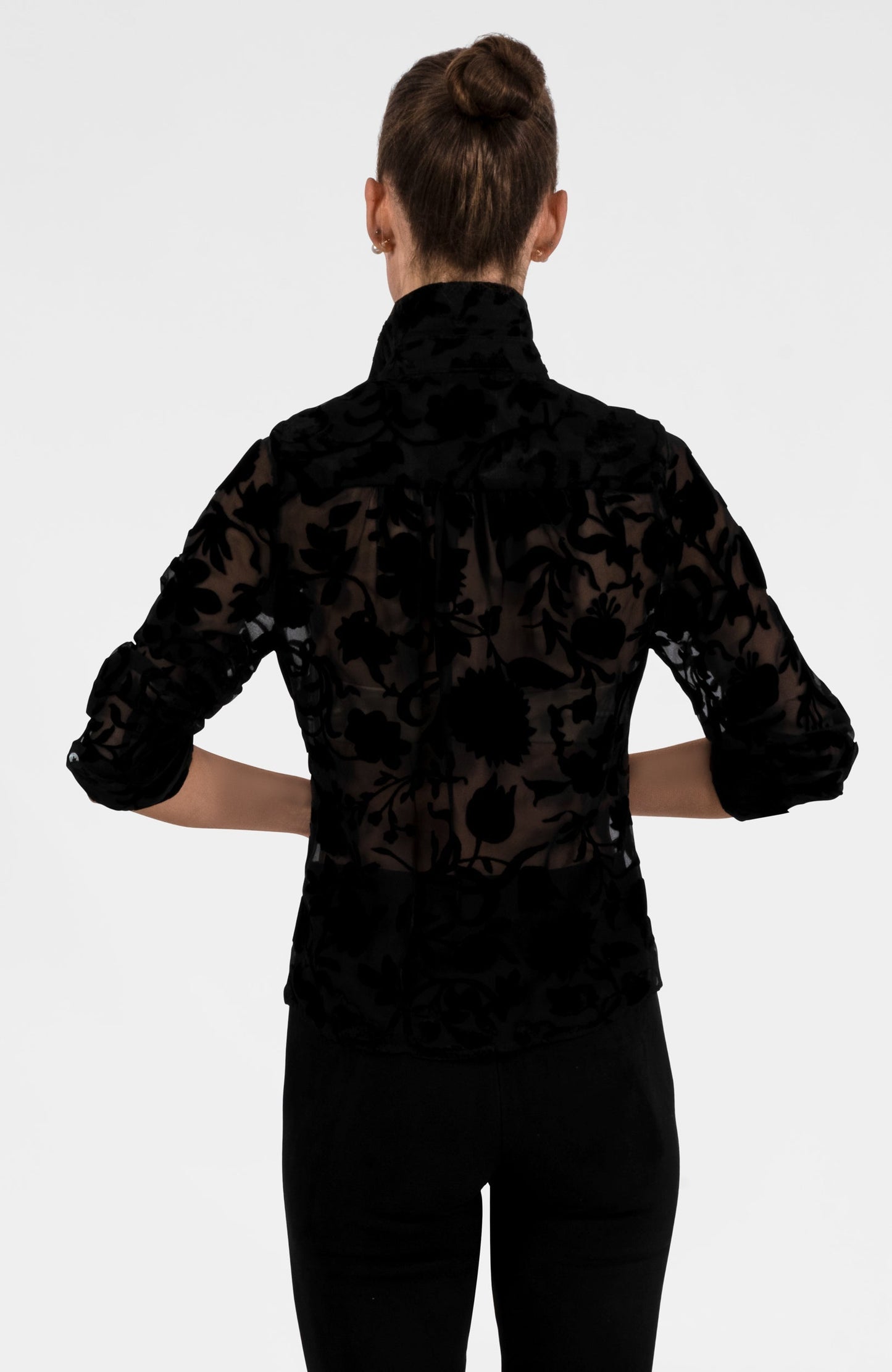 Ruffle Rumble Blouse - Floral Burnout
