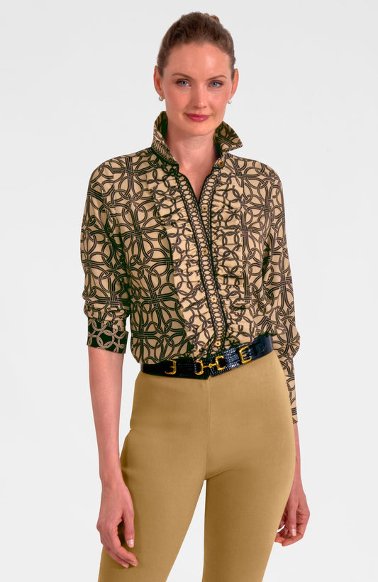 Ruffle Rumble Blouse - Ring Toss