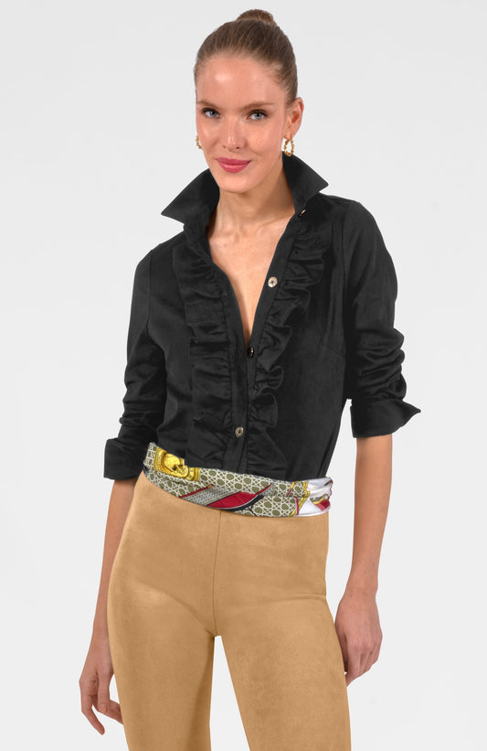 Ruffle Rumble Blouse - Ultra Suede