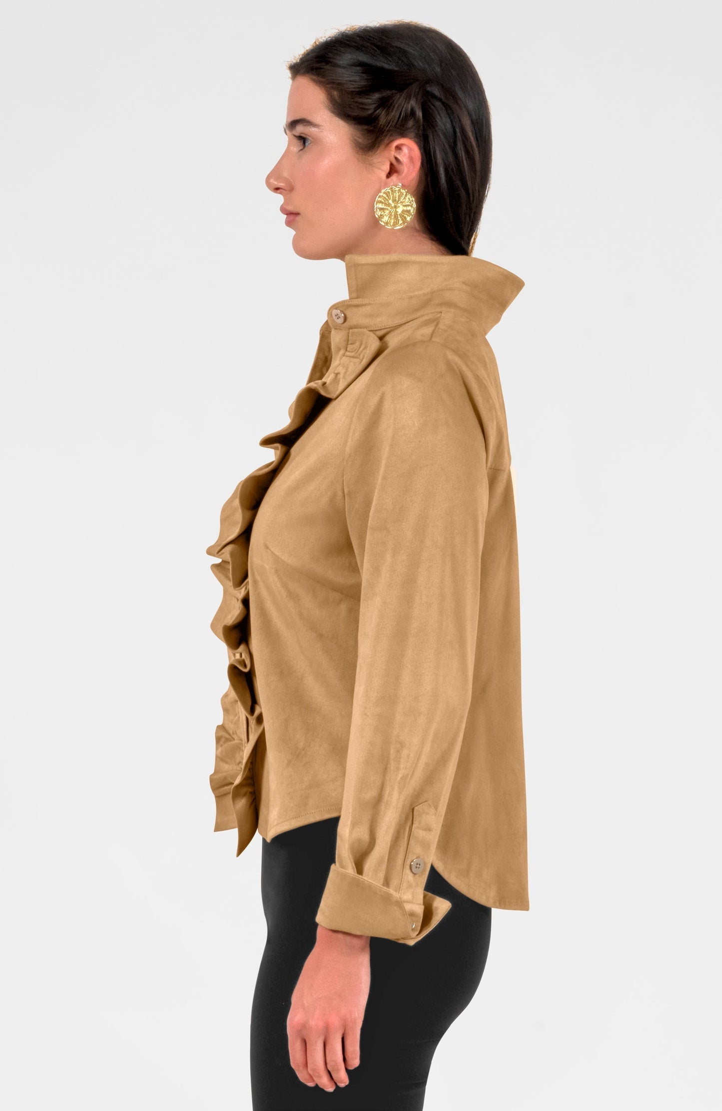 Ruffle Rumble Blouse - Ultra Suede