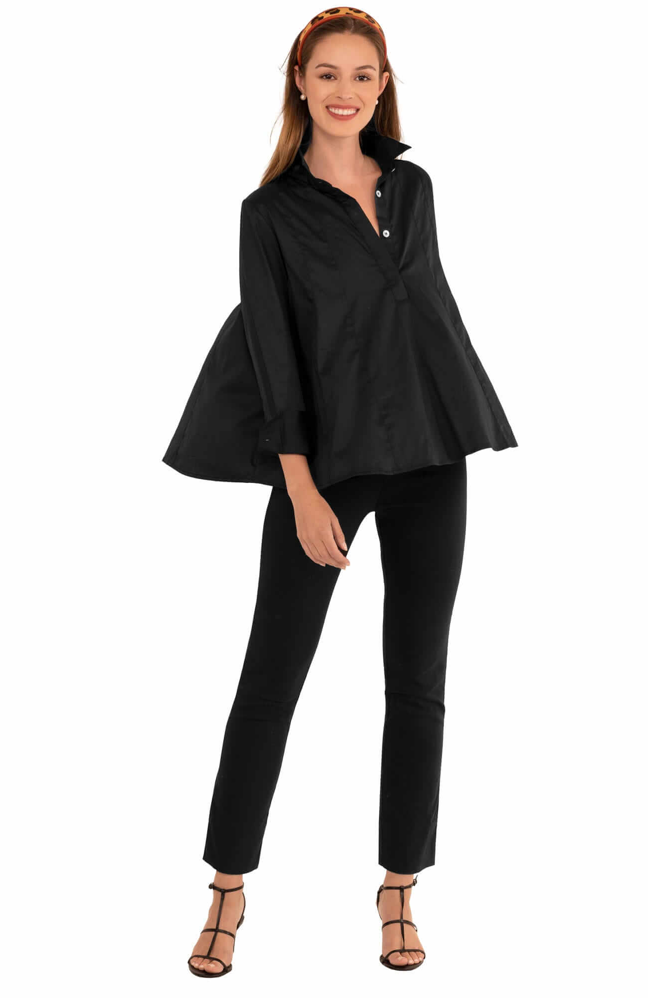 Seamed Cotton Top - Solid