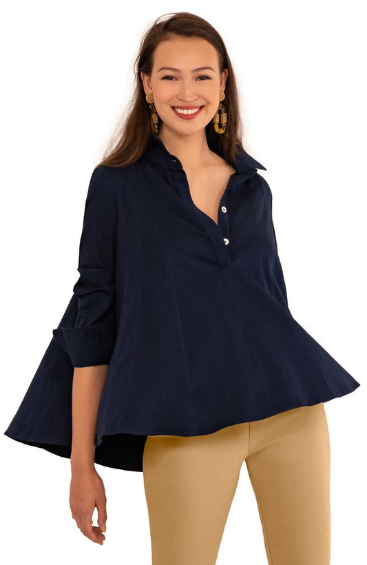 Seamed Cotton Top - Solid