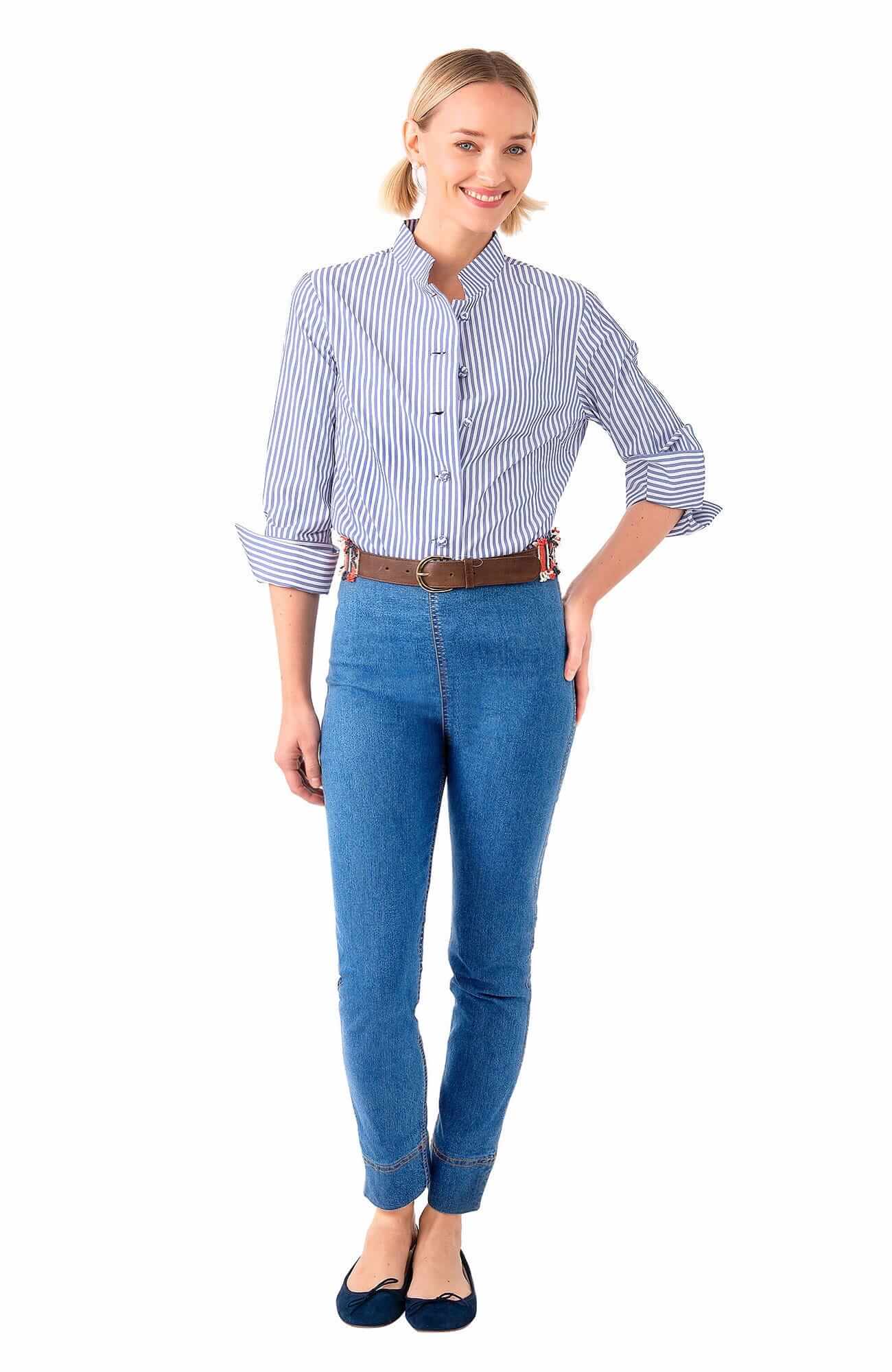 Wash / Wear Forget Me Knot Top - Stripe