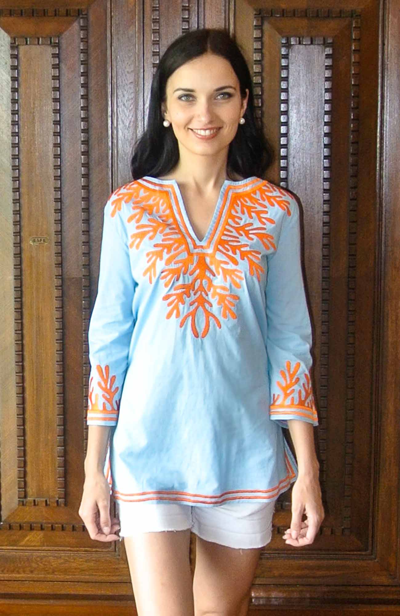Cotton Embroidered Tunic - The Reef