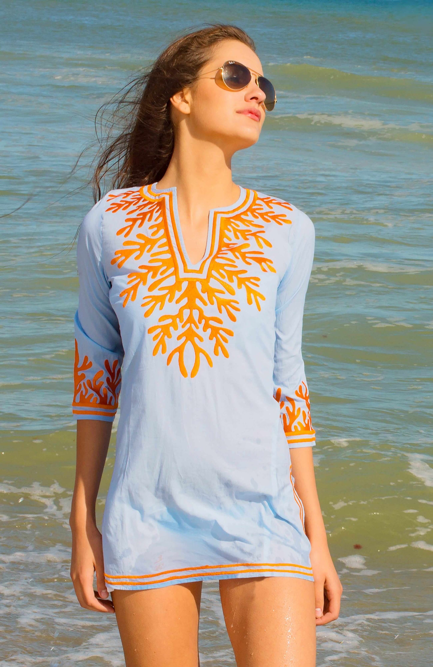 Cotton Embroidered Tunic - The Reef