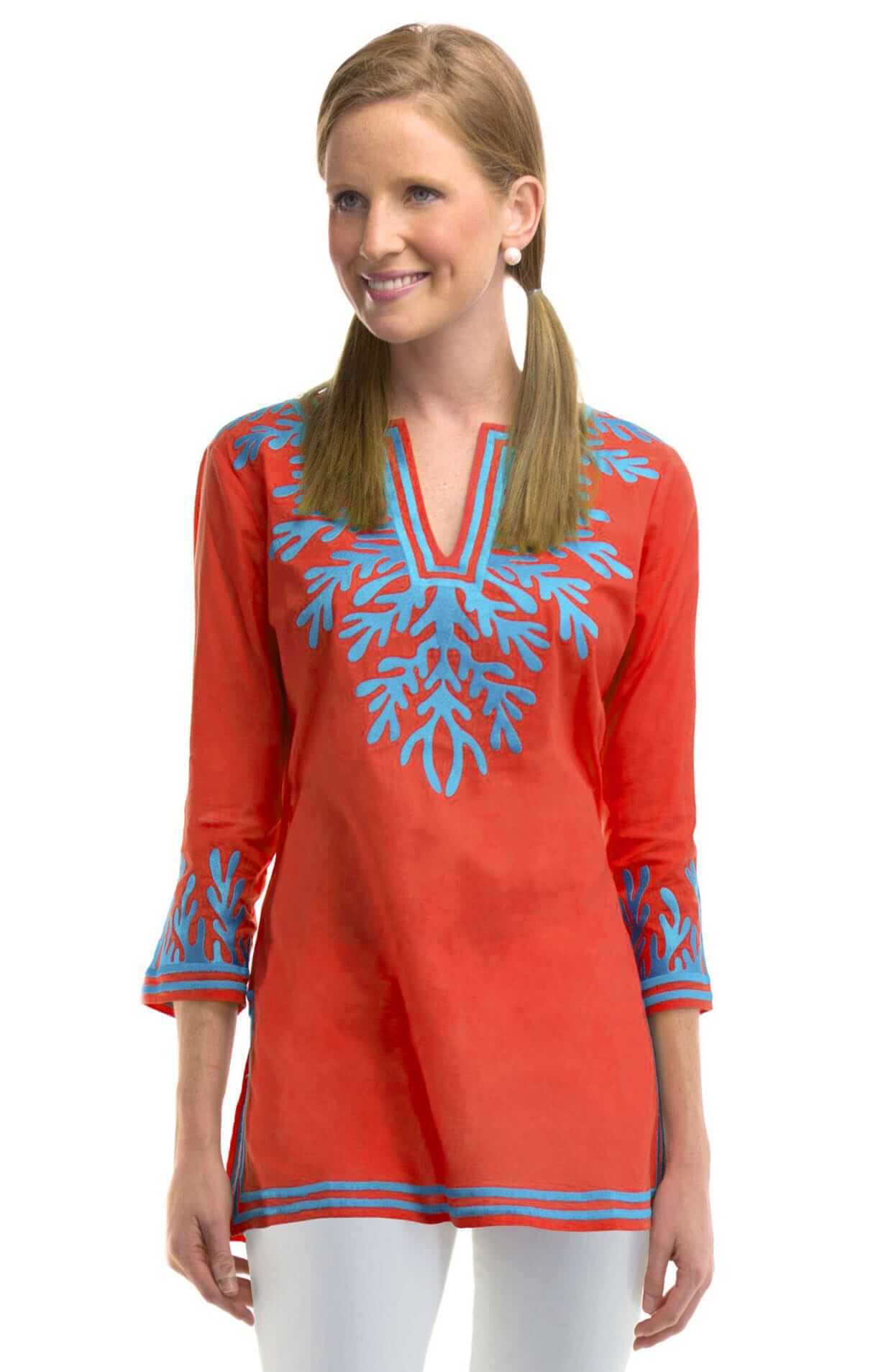 Cotton Embroidered Tunic - The Reef