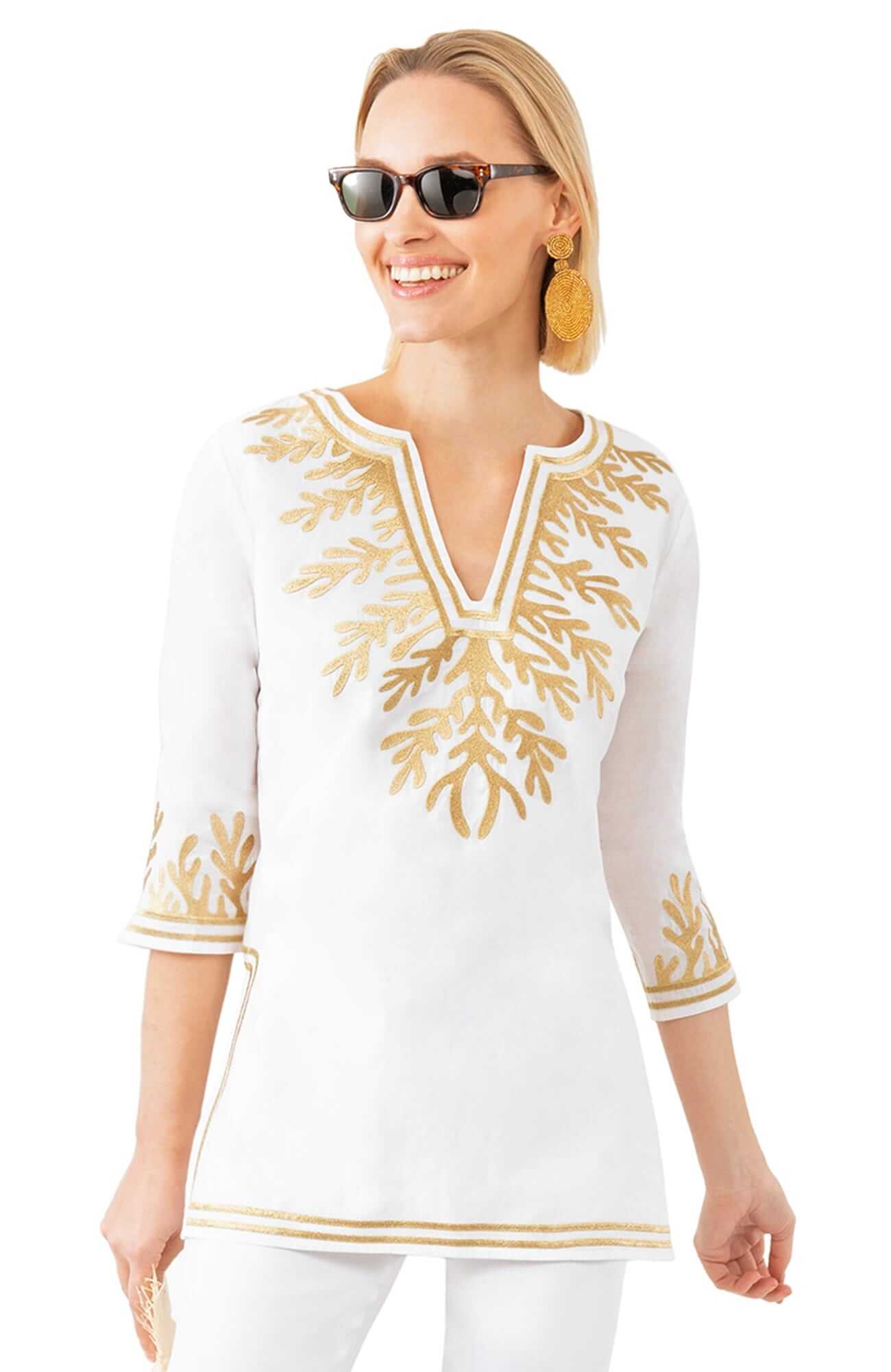 Cotton Embroidered Tunic - The Reef