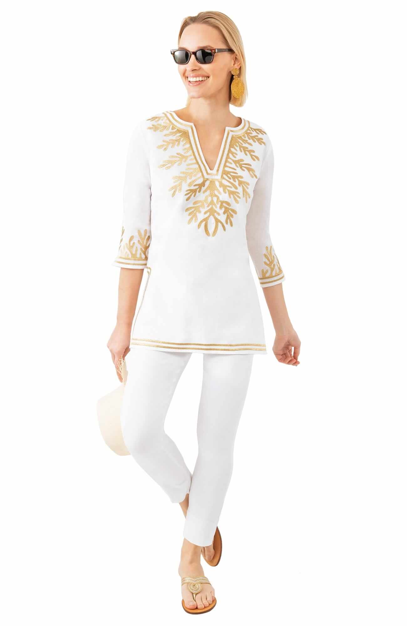 Cotton Embroidered Tunic - The Reef