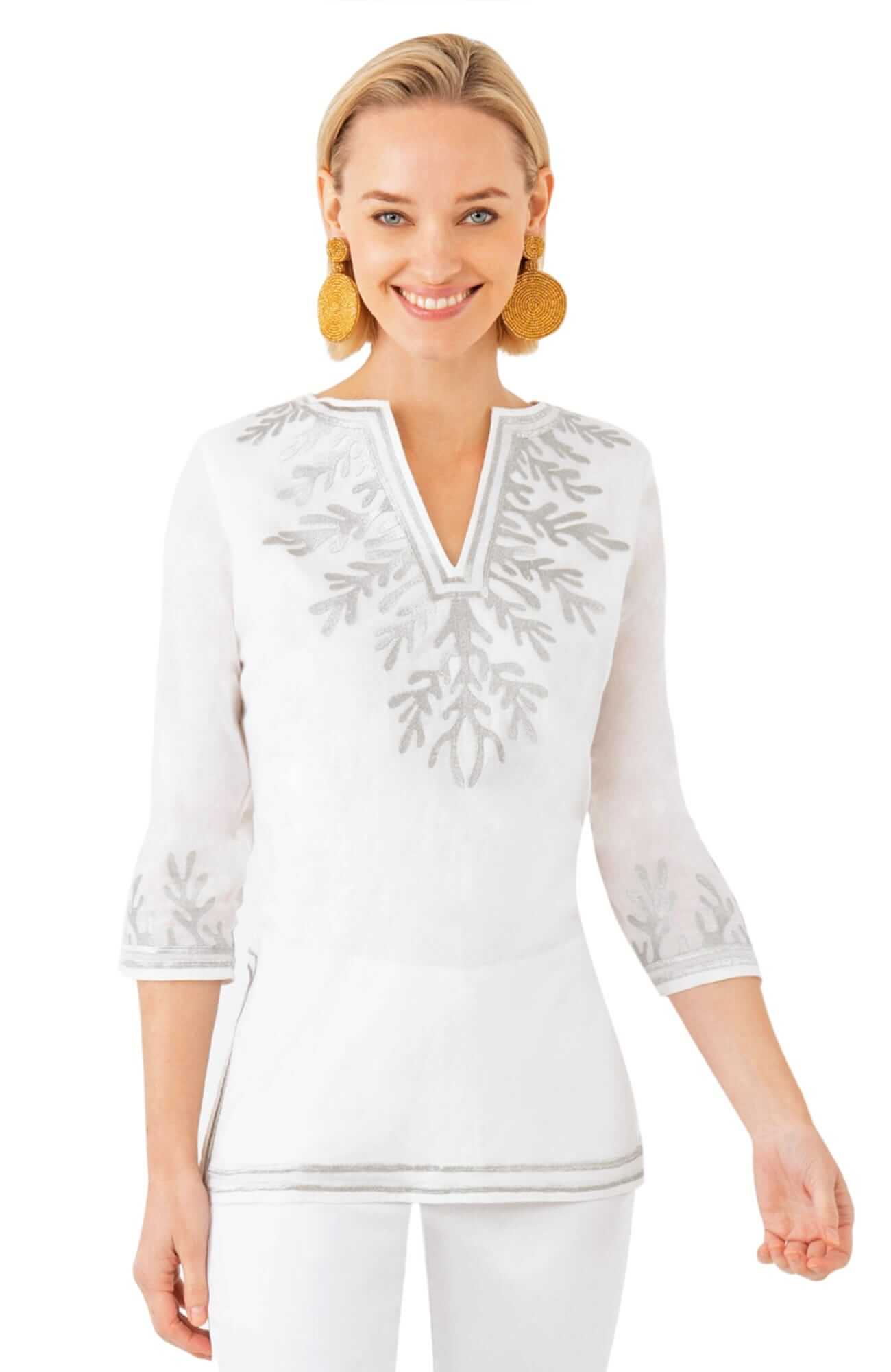 Cotton Embroidered Tunic - The Reef