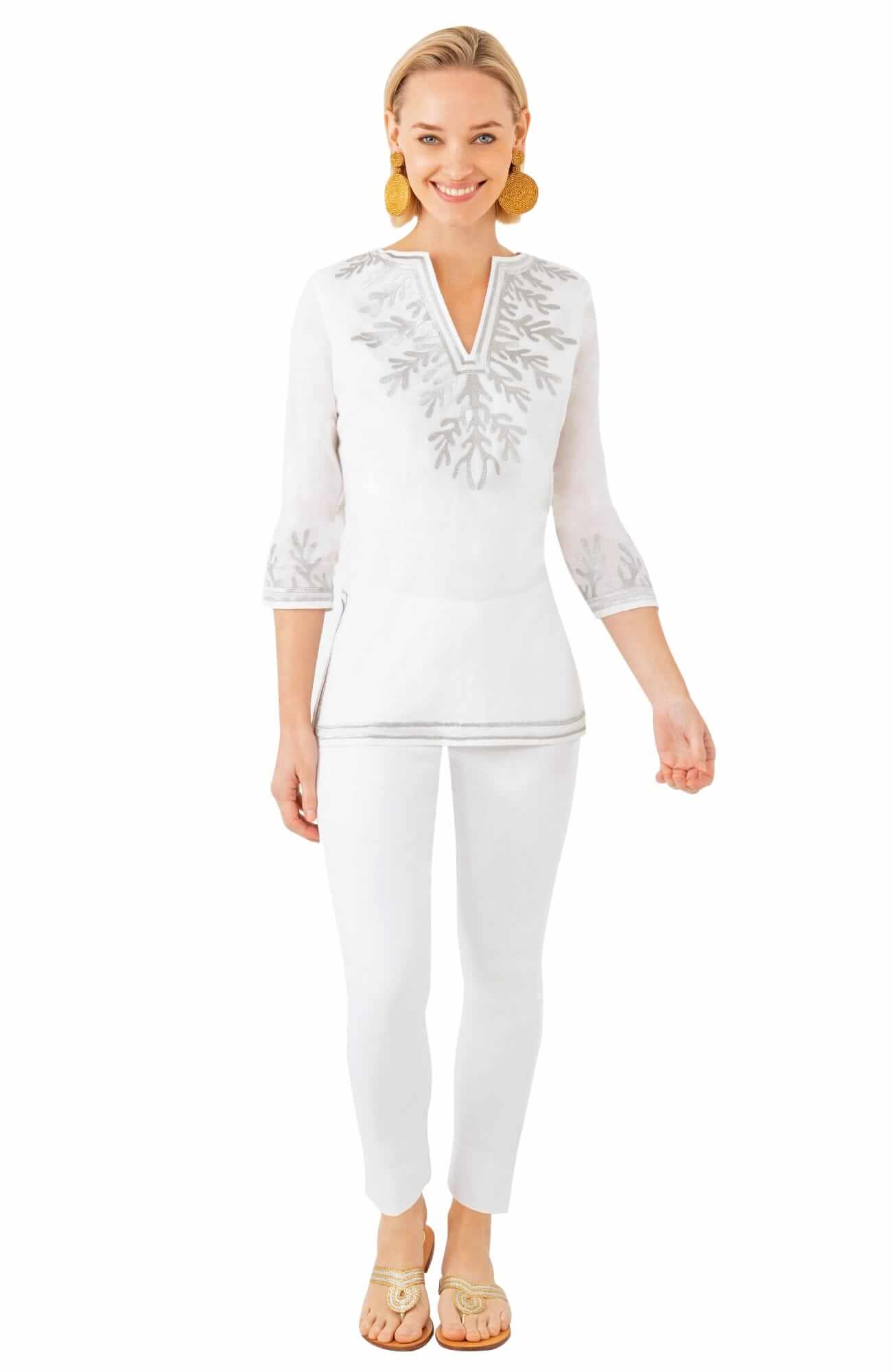 Cotton Embroidered Tunic - The Reef