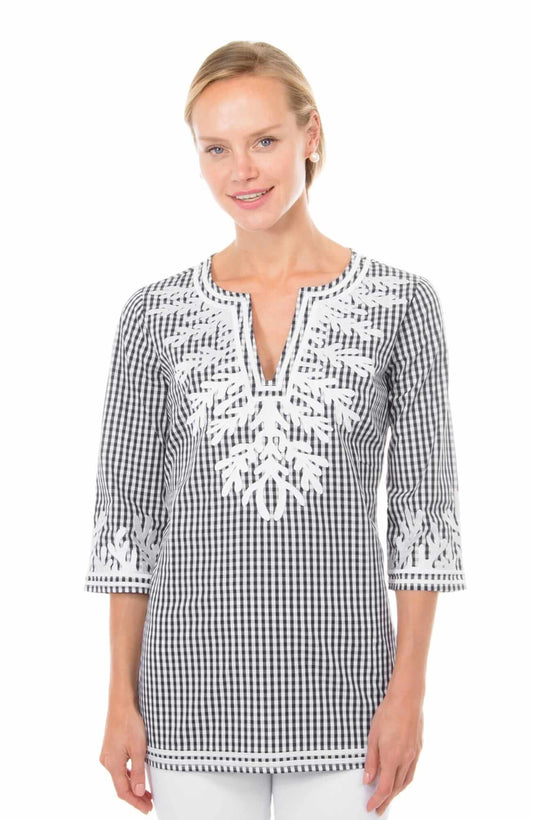 Cotton Gingham Tunic - The Reef