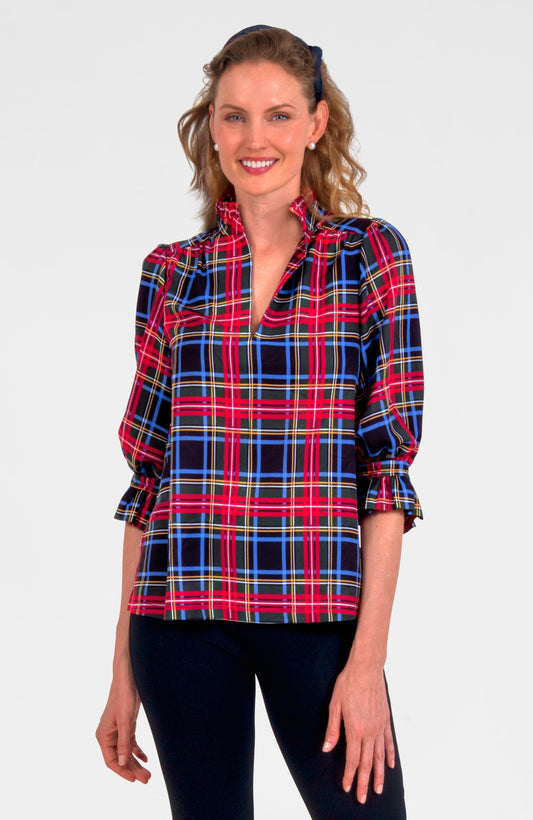 Ruffleneck Tunic - Stewart Plaid