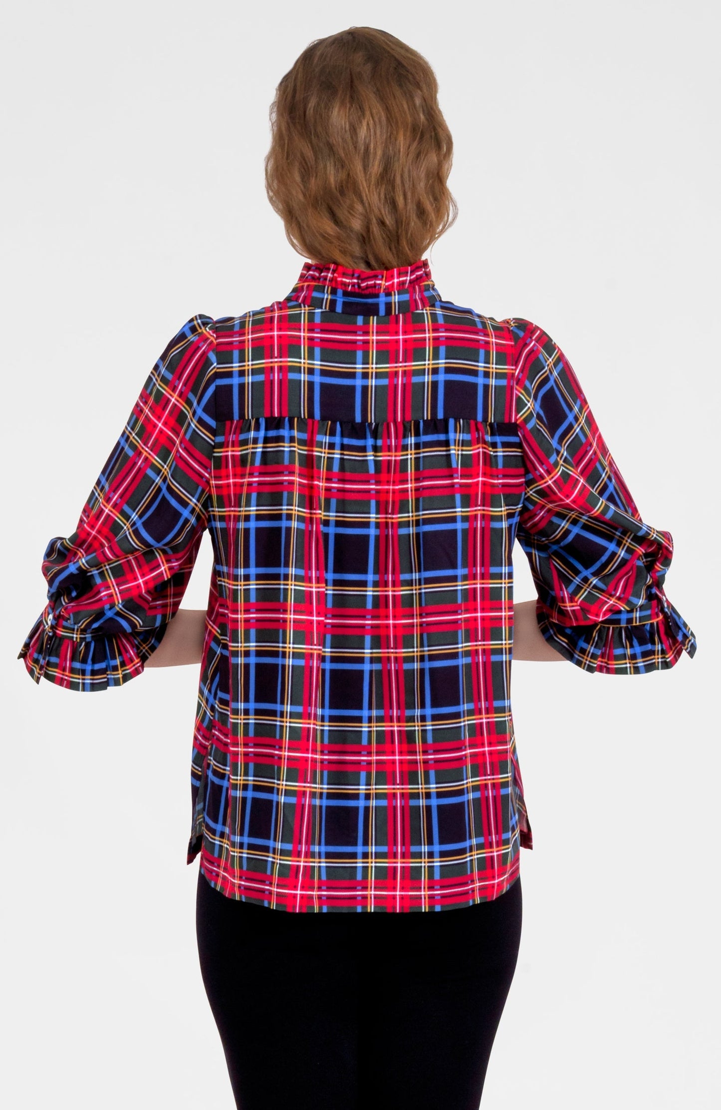 Ruffleneck Tunic - Stewart Plaid