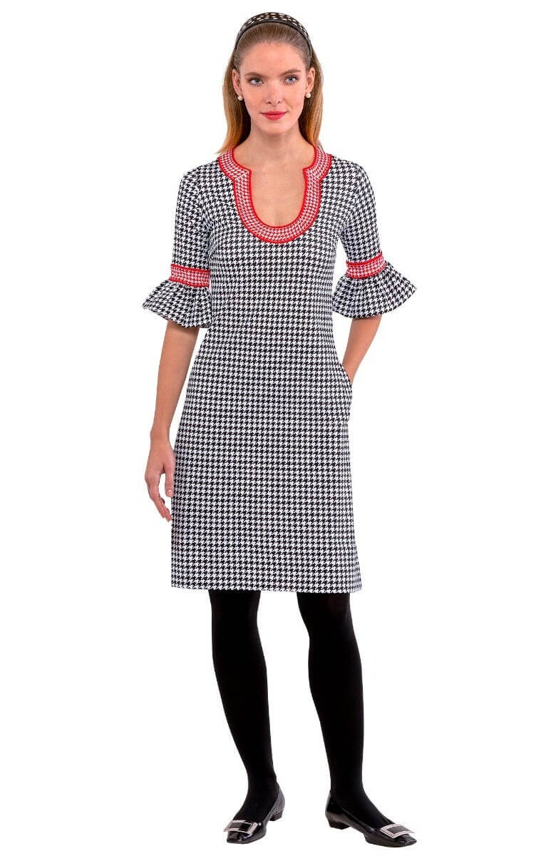 Shake Your Tushy Dress - Houndstooth
