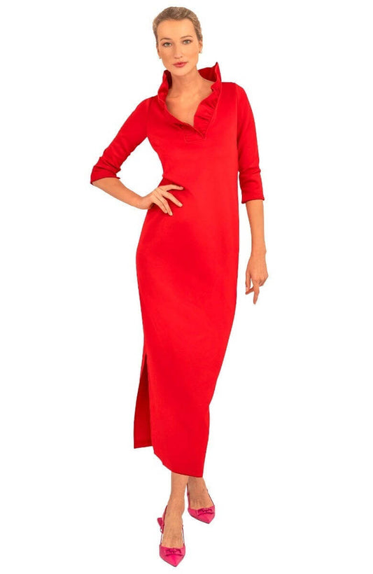 Ruffneck Maxi Dress - Solid