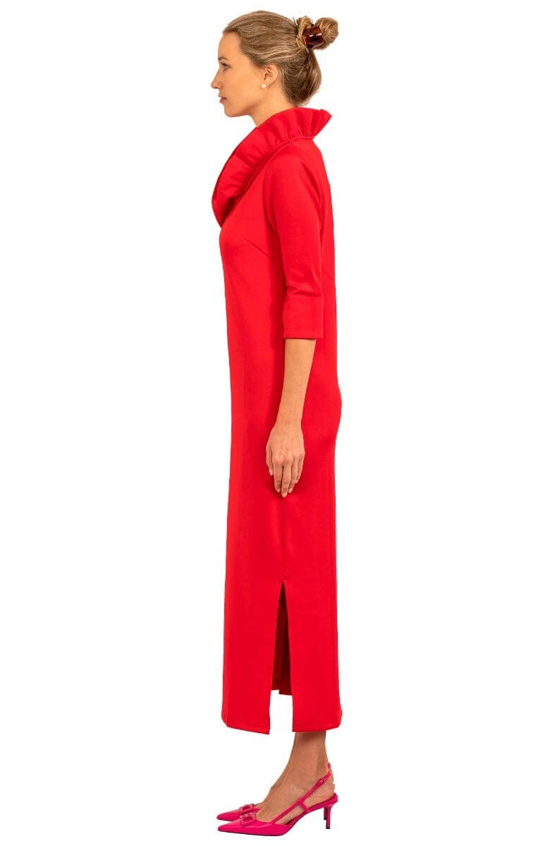 Ruffneck Maxi Dress - Solid