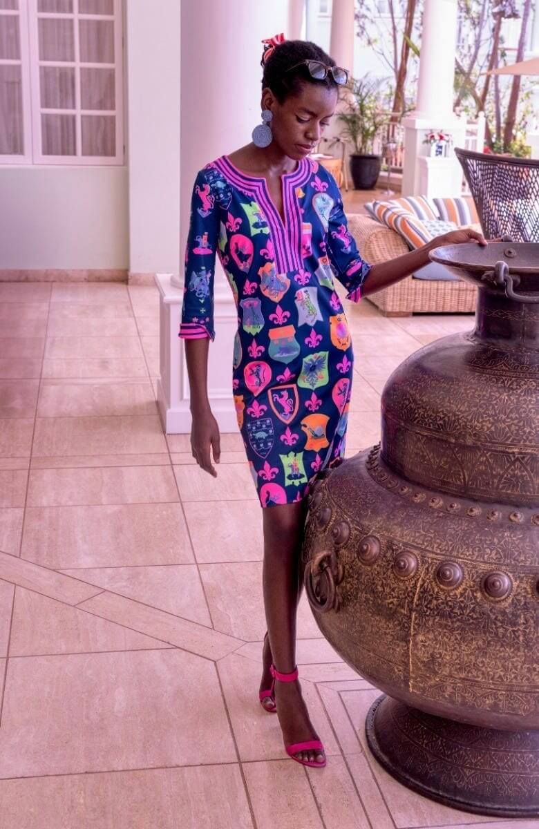 Split Neck Dress - Siena